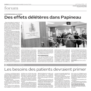 Des effets délétères dans Papineau