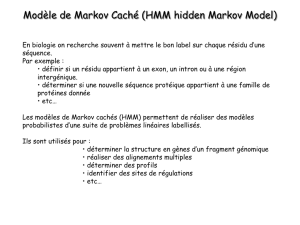 Modèle de Markov Caché (HMM) (Gwennaele Fichant)