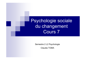 Psychologie du changement Cours 7 (20-21.03.06)