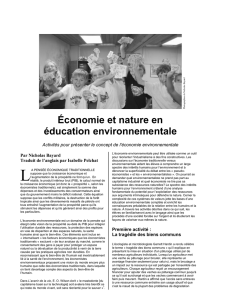 Économie et nature en éducation environnementale