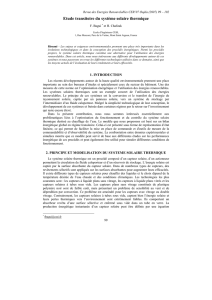 Etude transitoire du système solaire thermique