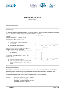 Physique - Concours Advance