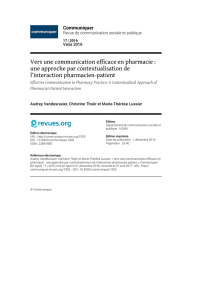 Vers une communication efficace en pharmacie : une approche par