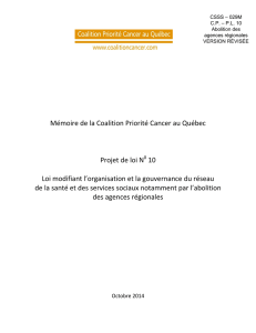 Coalition Priorité Cancer au Québec