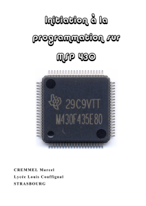 Introduction MSP430 - Ressources et projets électroniques