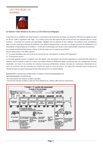Les troubles du sommeil