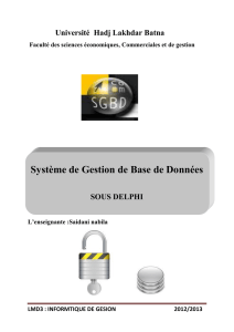 LMD3 : INFORMTIQUE DE GESION 2012/2013