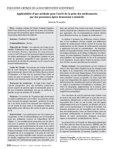 Applicabilité d`une méthode pour l`arrêt de la prise des médicaments