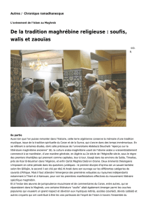 De la tradition maghrébine religieuse : soufis, walis