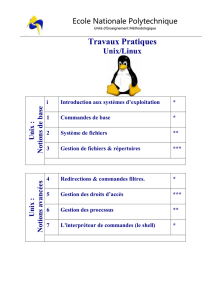 Travaux Pratiques Unix/Linux Introduction aux systèmes