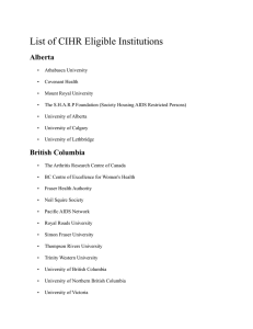 List of CIHR Eligible Institutions