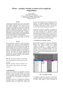 IPcute : machine virtuelle et analyse de la complexité d`algorithmes