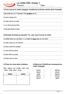 Le verbe CE2, niveau 1 - TurboPE