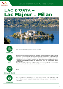 Lac Majeur Milan - Voyages Internationaux