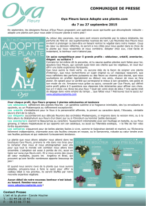 Adopte une plante.com avec Oya