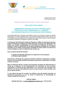 Toulouse Onco Week – L`émergence des big data en cancérologie