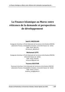 La Finance Islamique au Maroc entre réticence de la demande et