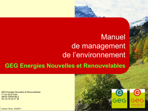 Manuel de management de l`environnement ISO 14001 de GEG ENeR