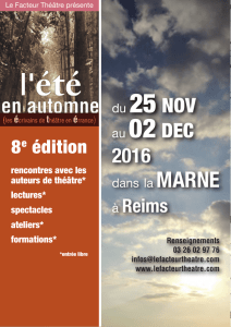 8e édition à Reims - Le Facteur Théâtre