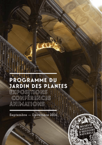 Programme du Jardin des Plantes septembre