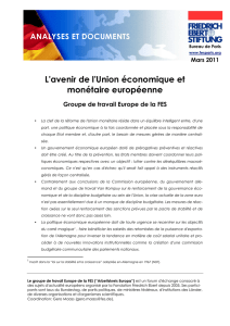 L`Avenir de l`Union Économique et Monétaire Européenne