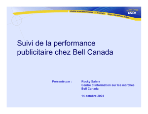 Suivi de la performance publicitaire chez Bell Canada