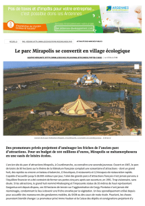 Le parc Mirapolis se convertit en village écologique