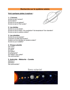 Recherche sur le système solaire