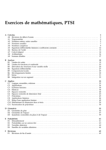 feuilles de TD - PTSI Maths Jules Ferry
