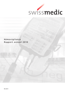 Rapport hémovigilance 2010