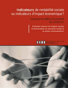 Indicateurs de rentabilité sociale ou indicateurs d`impact économique?