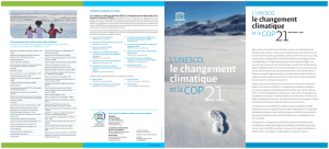 L`UNESCO, le changement climatique