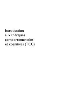 Introduction aux thérapies comportementales et