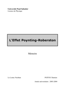 L`Effet Poynting-Roberston - Bienvenue sur le site de Damien Poitou