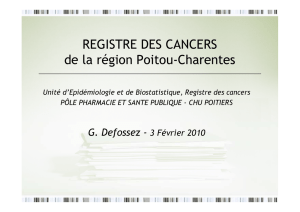 Le registre des cancers - Faculté de médecine et de pharmacie