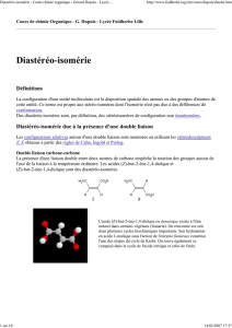 Diastéréo-isomérie - Cours chimie organique - Gérard Dupuis -