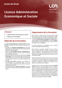 Licence Administration Economique et Sociale
