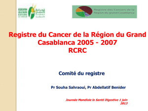 Registre du Cancer de la Région du Grand Casablanca