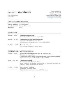 Amedeo Zucchetti - Università della Svizzera italiana