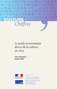 Le poids économique direct de la culture en 2013