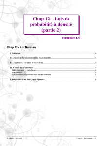 Chap 12 – Lois de probabilité à densité (partie 2)