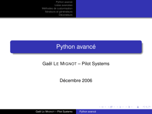 Python avancé - Pilot Systems