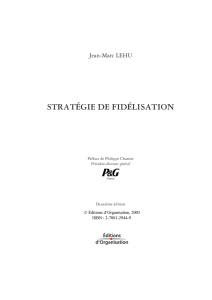 STRATÉGIE DE FIDÉLISATION