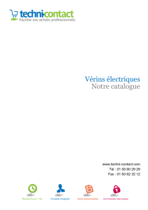 Vérins électriques Notre catalogue - Techni