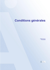 Conditions générales - Caisse des Médecins