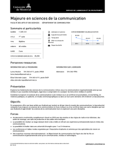 Majeure en sciences de la communication