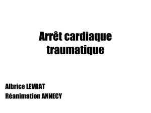 Arrêt cardiaque traumatique (présentation Chamonix 2015)