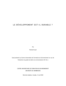 le développement est-il durable