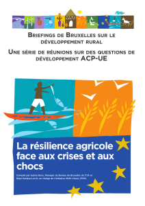 La résilience agricole - Briefings de Bruxelles sur le Développement