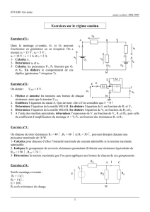 Exercices sur le régime continu